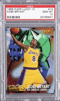 1996/97 Fleer "Lucky 13" #13 Kobe Bryant Rookie Card – PSA GEM MT 10